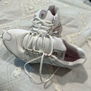 Nike White with Pink Detail Athletic Shoes